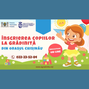 Înregistrarea copiilor pentru înscrierea la grădiniță